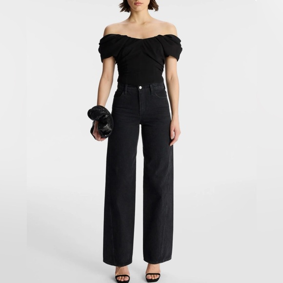NWT A.L.C. Nora Off Shoulder Black Top | Size 4 - Picture 6 of 11